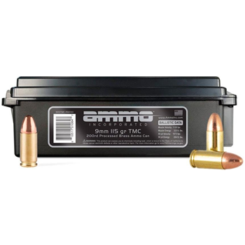 Ammo Inc TMC 115gr 9mm Remanufactured Ammo, 200rd Can - $59.99 - $59.99