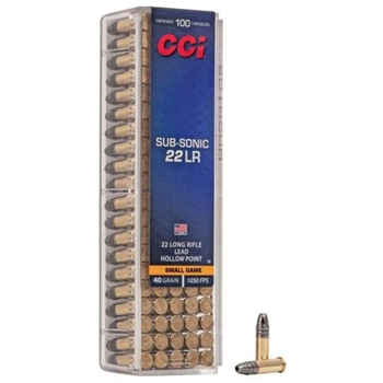 CCI Sub-sonic 22LR 40Gr Lead HP 100Rnd - $9.99 + Free Shipping 10+ - $9.99