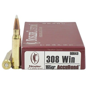 Nosler 308 Win 165GR AB 20rds - $47.69 - $47.69