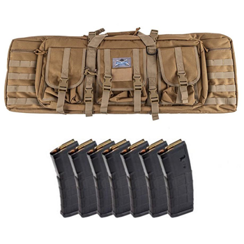 PSA 36" Single Gun Case, FDE &amp; Seven (7) Magpul PMAG 30rd Gen2 5.56x45 Magazines - $99.99 - $99.99