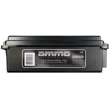 Ammo Inc 150 gr FMJ 7.62x51mm Ammunition, 120 Round Ammo Can - $79.99 - $79.99