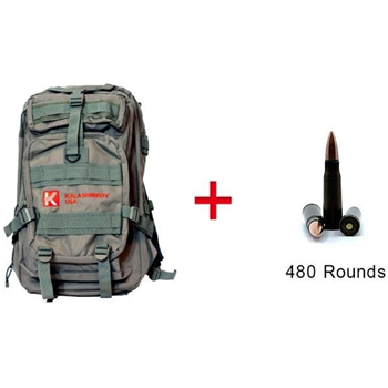 BSP 7.62x39 124 Grain FMJ 480 Rounds with Kalashnikov Backpack - $229.99 - $229.99