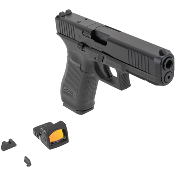 Glock Blue Label 17 Gen 5 MOS 9mm with Trijicon RMR Type 2, RMR Mounting Kit, and AmeriGlo Suppressor Sights Kit - $969.99 - $969.99