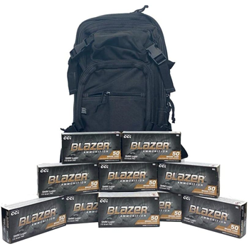 Glock Backpack Black with CCI Blazer 40 S&amp;W 165 Grain FMJ 500 Rounds - $261.99 - $261.99