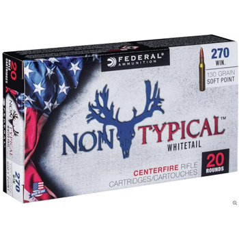 Federal Ammo 270 Win 130Gr Non TypiCal Soft Point Federal 20 Rnd - $24.48 - $24.48