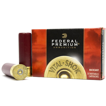 Federal Premium Copper Plated Vital Shok 12 Gauge 00 Buckshot - Box of 5 - $10.99 - $10.99