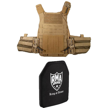 Brownells GG Coyote Plate Carrier with 2 RMA Level IV Plates (FDE, BLK) - $425.69 after code "WLS10" - $425.69