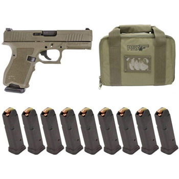 PSA Dagger Compact 9mm Pistol With Extreme Carry Cuts, Sniper Green - With Ten 15rd Magazines &amp; Pistol Case - $349.99 + Free Shipping - $349.99