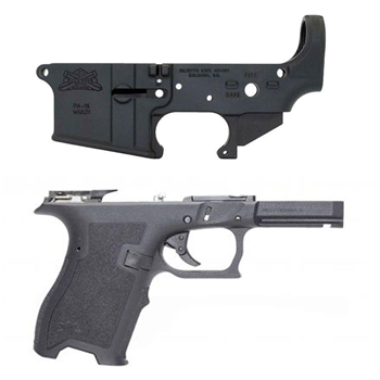 BLEM PSA AR-15 Stripped Lower Receiver &amp; PSA Dagger Compact Polymer Frame, Black - $99.99 - $99.99