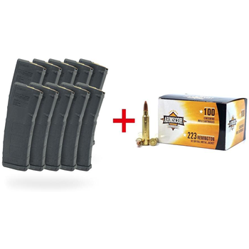 10 Magpul PMAGS with Armscor 223 Rem 62 Grain FMJ 200 Rounds - $199.99 - $199.99