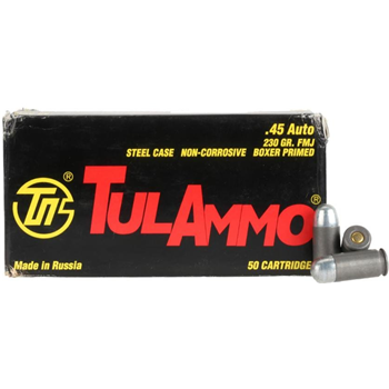 TulAmmo .45 ACP Steel Case 230gr Full Metal Jacket Ammo - Box of 50 - $24.99 - $24.99