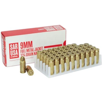 SAR USA NATO 9mm 124 Grain FMJ 1000 Rounds - $286 - $286.00