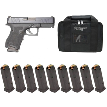 PSA Dagger Compact 9mm Pistol With Extreme Carry Cuts, Black- with Ten 15rd Magazines &amp; Pistol Case - $349.99 + Free Shipping - $349.99