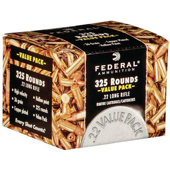 Federal Premium Champion 36 gr CPHP .22 LR 325 Rounds Ammunition - 725 - $24.99 (Free Shipping 4+) - $24.99