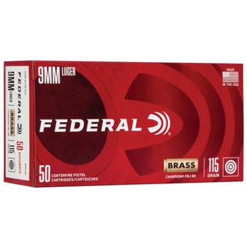 Federal Champion 9MM 115Gr Full Metal Jacket 1000 rounds - $282.95 - $282.95