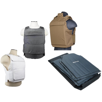 Battle Steel Level IIIA Ballistic Armor Package 11x14 Plates White / Tan / Black / OD Green - $134.98 (Free S/H over $100) - $134.98