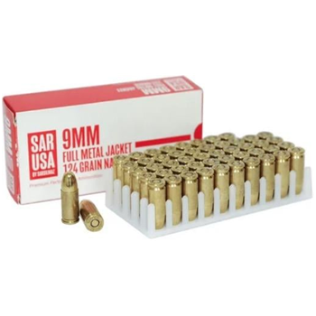 SAR USA NATO 9mm 124 Grain FMJ 1000 Rounds - $286 - $286.00