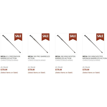 Christensen Arms, Mesa, Barreled Receivers - $684.99 after code: NOV95 - $684.99