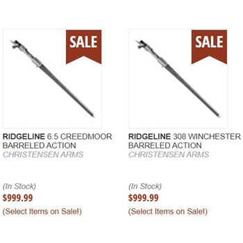 Christensen Arms, Ridgeline, Barreled Receivers - $850 (add filler + code: NOV150) - $850.00