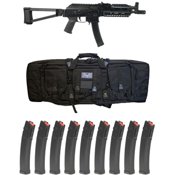 PSA AK-V 9mm MOE ALG Railed Triangle Side Folding Pistol, Black With 10 Magazines &amp; PSA Rifle Bag - $999.99 + Free Shipping - $999.99