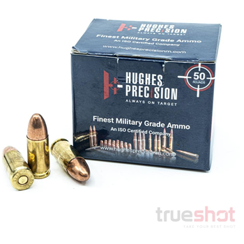 Hughes Precision 9mm 124 Grain FMJ 50 Rounds - $10.99 - $10.99