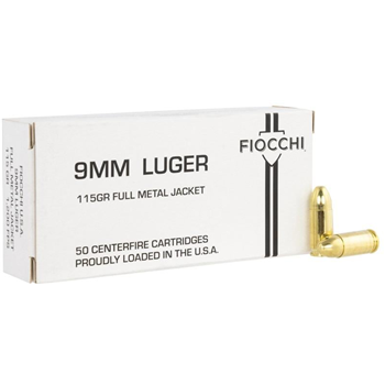 Fiocchi White Box Brass 9mm 115 Grain 50-Rounds FMJ - $12.99 - $12.99