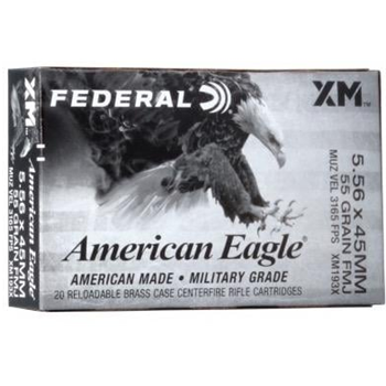 Federal American Eagle 5.56x45mm 55gr FMJBT 20-Rounds - $10.99 - $10.99