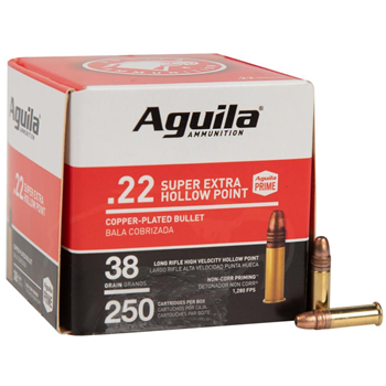 Aguila 22 Long Rifle 38gr Copper Plated Hollow Point 250 Rounds - $14.99 - $14.99
