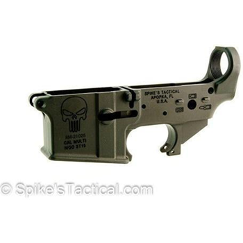 Spike's Tactical Punisher Stripped AR-15 Lower - Multi Caliber - Bullet Markings - $72.99 - $72.99
