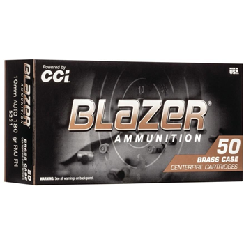 BLAZER AMMO 10mm 180Gr FMJ FN Brass 50rd - $23.76 - $23.76