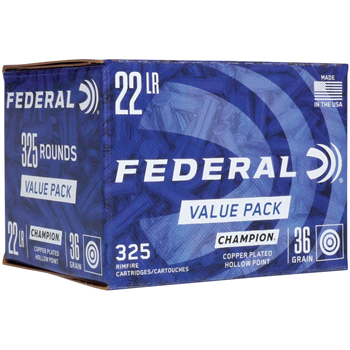 Federal Premium Champion 36 gr CPHP .22 LR 325 Rounds Ammunition - 725 - $19.99 - $19.99