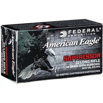 FEDERAL AMMO 22 LR Suppressor 45Gr Copper Plated Nos 50rd - $3.99 - $3.99