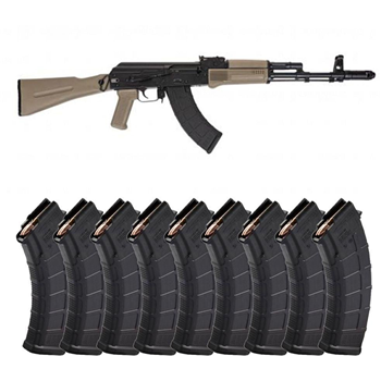 PSA AK-103 GF3 Forged Nitride Barrel Classic Side Folder Polymer Rifle, FDE With 10 Magazines - $699.99 - $699.99