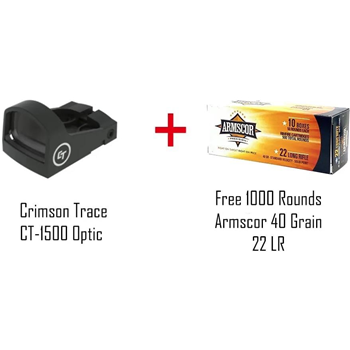 Crimson Trace CT1500 + FREE Armscor 22LR 40 Grain 1000 Rounds - $150 - $150.00