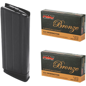 Bundle - FN SCAR 16S Magazine .223/.556 30rds Black + 2 boxes PMC Bronze .223 55gr (40 rounds total) - $33.99 - $33.99