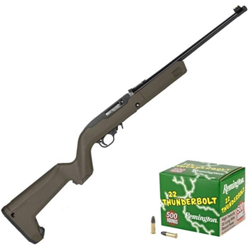Ruger 10/22 Takedown OD Green + 500 rounds Remington Thunderbolt .22 LR Ammo - $499.99 - $499.99