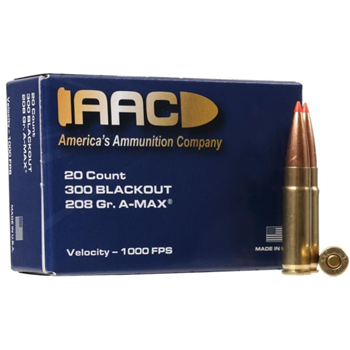 AAC 300 Blackout Ammo 208 Grain A-Max 20rd Box - $17.99 - $17.99