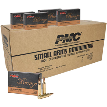 PMC Bronze Rifle Ammunition .223 Rem 55 gr FMJ 2900 fps 1000 Round CASE - $429 - $429.00