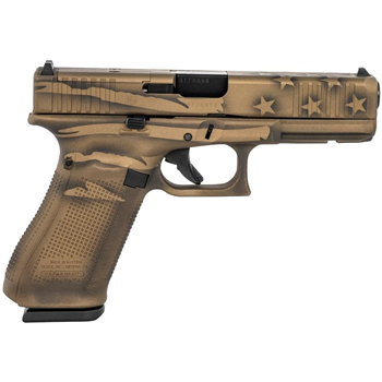 Glock G22 Gen 5 MOS Black/Coyote Battle Flag Cerakote .40 SW 4.49" Barrel 15-Rounds with Case - $641.99 ($7.99 S/H on Firearms) - $641.99