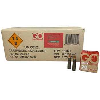 Global Ordnance 7.62x39 122gr Steel Case 1000rd Case made by Arsenal - $359.99 - $359.99