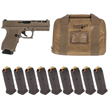 PSA Dagger Compact 9mm Pistol With SW4 Extreme Carry Cuts, Flat Dark Earth - With Ten 15rd Magazines &amp; Pistol Case - $369.99 - $369.99