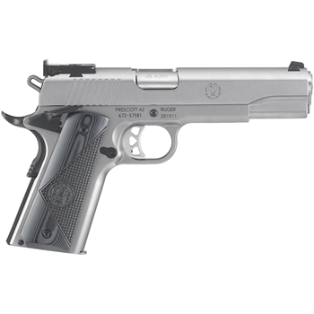 Ruger SR1911 Target Stainless .45 ACP 5" Barrel 8 Rounds - $890.99 ($7.99 S/H on Firearms) - $890.99