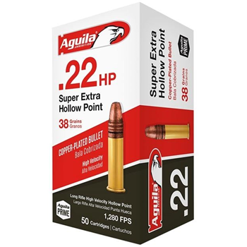 Aguila - 22 LR 38gr Copper Plated Hollow Point 1350 Ronuds (27 boxes) - $90.98 after code: HOME10 - $90.98