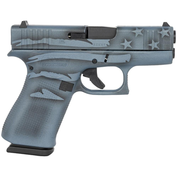 Glock 43X Blue Titanium Flag Cerakote 9mm 3.41" Barrel 10 Rounds - $459.99 ($7.99 S/H on Firearms) - $459.99