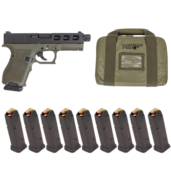 PSA Dagger Compact 9mm Pistol With Sw3 Extreme Carry Cut Slide &amp; Threaded Barrel, Slide Black Dlc, 2-tone Sniper Green Frame,10-15 Rd Magazines - $379.99 shipped + FREE (2) boxes of Sierra Ammo - $379.99