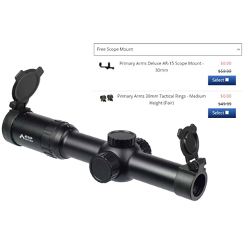 Primary Arms SLx 1-6x24mm SFP Rifle Scope Gen III Illuminated ACSS-300BO/7.62x39 + FREE Scope Mount Or Rings - $199.99 shipped - $199.99