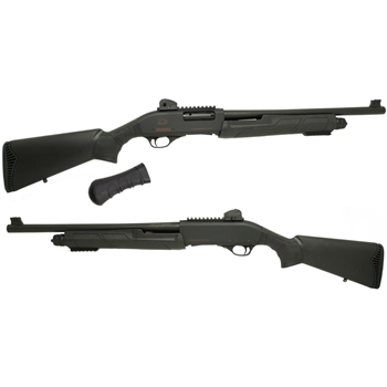Black Aces Tactical 18.5" 12ga Pump Shotgun w/ Full Stock &amp; Shockwave Grip, Black - $249.99 + Free Shipping - $249.99