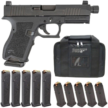 PSA Dagger Compact 9mm Extreme Carry Cut Doctor Slide &amp; Threaded Barrel Pistol w/ 10 PMAG 27rd/15rd Magazines &amp; PSA Pistol Bag - $399.99 + Free Ammo - $399.99