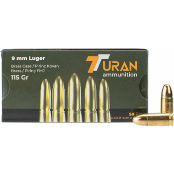 Turan 9mm 115Gr Brass Full Metal Jacket 50 Rnd - $12.31 after code: SAVE12 - $12.31