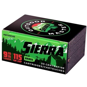 Sierra Outdoor Master 9mm Ammo 115 Grain JHP, 200rds - $79.90 ($29.90 after $50 MIR) - $29.90